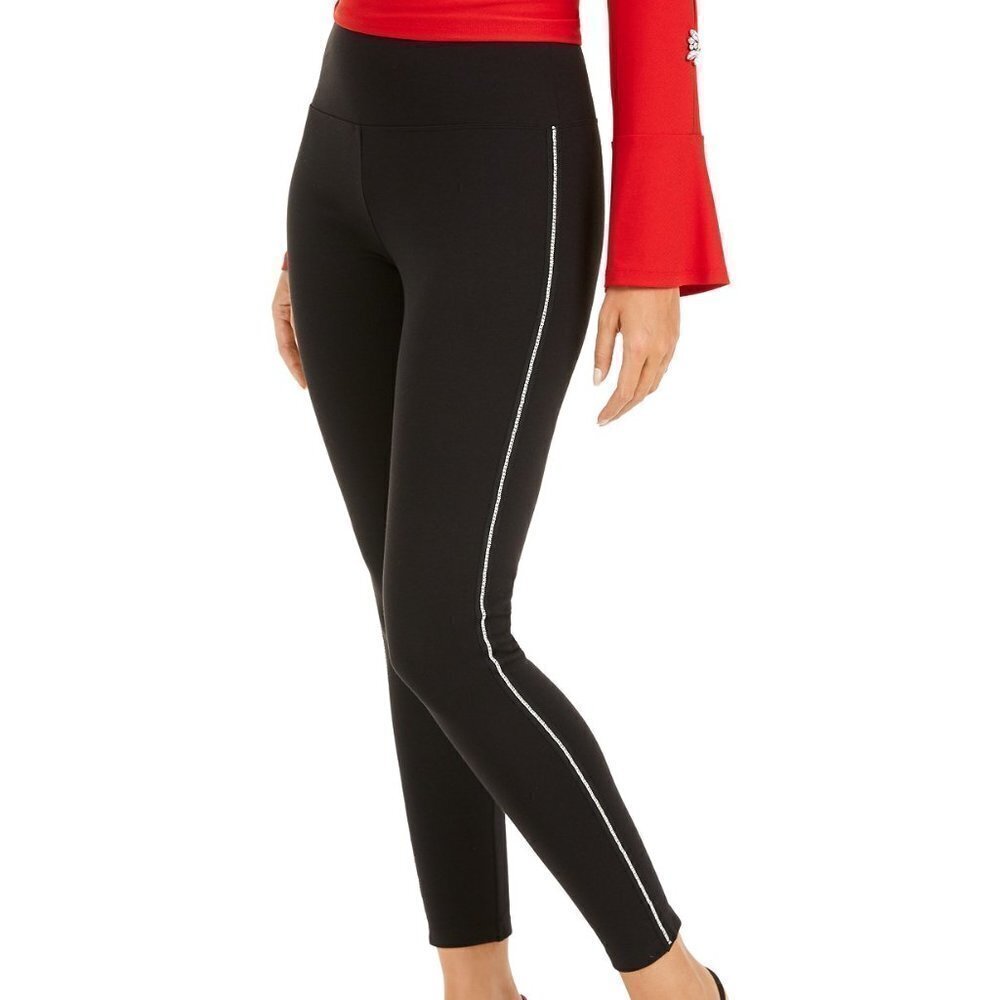 L343 Inc Embellished Stripe Tuxedo Leggings - XS - Picture 1 of 3